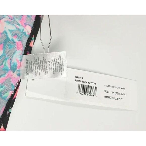 Womens Scoop Swim Bikini Bottom 3X Pink High Waist Cruise Resort Wear - Picture 5 of 11